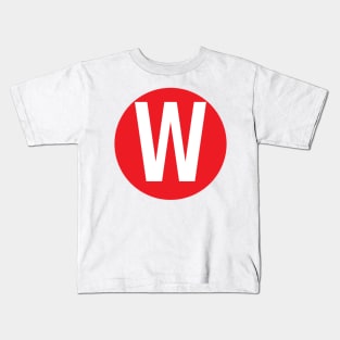 Letter W Big Red Dot Letters & Numbers Kids T-Shirt
